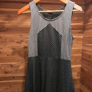 Gray multi-print dress